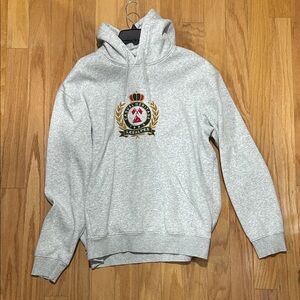 H&M Grey Hoodie with Embroidered Crest